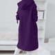 thumbnail image 5 of Sudadera Para Mujer Sudaderas Con Capucha de Moda Color Sólido Cremallera Manga Larga Dobladillo Irregular Abrigo Largo Tops Con Bolsillos Odeerbi  ODB184139, 5 of 8
