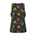 thumbnail image 5 of Easygdp Mardi Gras6 Men's Tank Top, Sleeveless Muscle T Shirts, Breathable, Quick-Dry, Loose for Gym, Running, Fitness - Small, 5 of 9