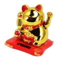 thumbnail image 1 of Waving Arm Fortune Cat Statue, Environmentally Friendly Unique Solar Energy Waving Cat  Luck  For Home Decor Chinese Character Champagne,Chinese Character Silver,Blessing Bag, 1 of 8