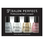 Salon Perfect 4-Pack Assorted Glitter Nail Polish Set, 0.5 fl oz
