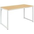 thumbnail image 2 of BizChair Tiverton Industrial Modern Desk - Commercial Grade Office Computer Desk and Home Office Desk - 47" Long (Maple/White), 2 of 10