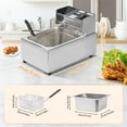 thumbnail image 6 of Electric Deep Fryer 6L Large Capacity with Detachable Basket Adjustable Temperature Control 1600W Stainless Steel Commercial Fryer for Restaurant and Home Perfect for Chicken Fries, 6 of 8