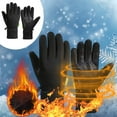 thumbnail image 2 of Winter Ski Gloves Outdoor Cycling Running Gloves Windproof Waterproof for Mens Women, Cold Weather Working Warm Gloves, Driving Snowboarding Fishing Heat Gloves, Full Touchscreen Fleece Lined, 2 of 9