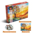 thumbnail image 2 of Colorido rompecabezas con forma de árbol de la vida con vidrieras, rompecabezas de 1000 piezas para adultos, desafiante y único (19,7 x 27,6 pulgadas), 2 of 7
