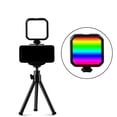 thumbnail image 1 of Luz LED RGB Dimmable 7W Portátil a todo color, rango de temperatura de Mezcla perfke Luz de relleno de mini cámara, 1 of 9