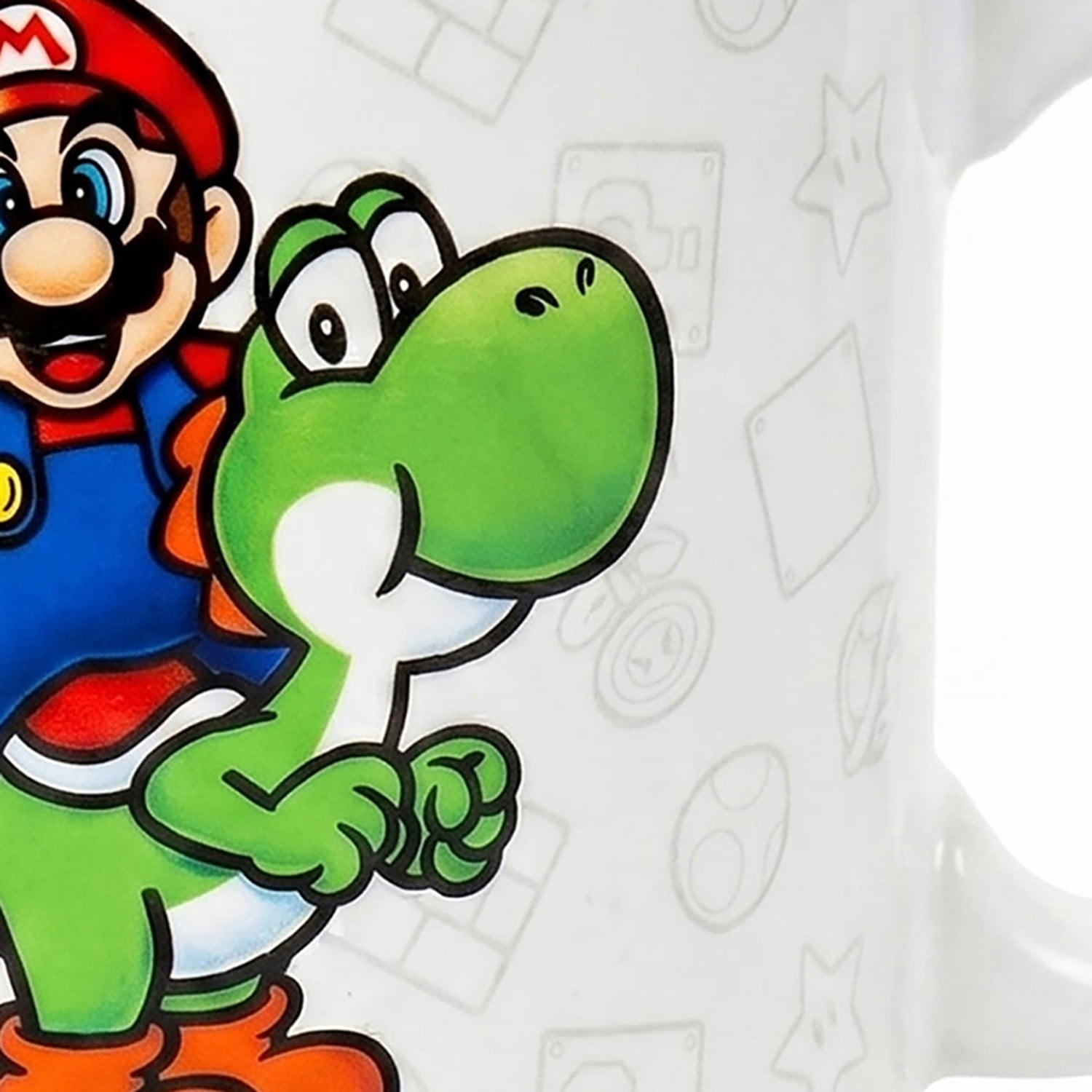 Pyramid America: Super Mario: Mario & Yoshi - 20oz Ceramic Camper Mug -Coffee Tea Cup, Microwave-Dishwasher Safe, Video Game Fan Collectible, Licensed
