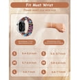 thumbnail image 3 of Wearlizer Natural Stone Strap Compatible with Apple Watch Band for Women 38/40/41/42/44/45/46/49mm, Stretch Jasper Beaded Bracelet Band, Handmade Boho Elastic Strap for iWatch Series 11-1/Ultra, 3 of 7