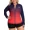red, variant on Attraco Womens Plus Size Rush Guard Gradient Color Long Sleeve Zip Front Swim Top