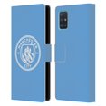 thumbnail image 1 of Head Case Designs Officially Licensed Manchester City Man City FC Badge Blue White Mono Leather Book Wallet Case Cover Compatible with Samsung Galaxy A51 (2019), 1 of 6