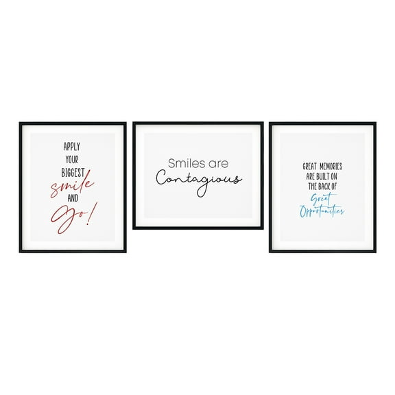 Motivational Reminders Positive 11 x 14" Wall Decor UNFRAMED Print (3 Pack)
