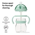thumbnail image 3 of OXO Tot Transitions 6 oz Straw Cup with Removable Handles, 2-Pack, Opal and Blossom, For Toddlers Ages 6 Months and Up, 3 of 6