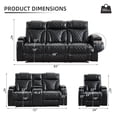 thumbnail image 2 of 2 Pieces Power Recliner Chair Sets,Faux Leather 3-Seat Reclining Sofa,Loveseat Recliner Chair for Living Room Furniture Set Home Theater Seating with Adjustable Headre,USB Ports,Cup Holders, 2 of 8