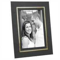 Cardboard Easel Picture Frames 5x7 Black w/Gold Foil Border (25 Pack)