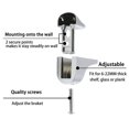 thumbnail image 4 of Soporte de estante de vidrio de 4 uds, soporte de estante con Clip de pico de pato, soporte de estante de madera/vidrio ajustable para estante de vidrio de 2-23mm de espesor, 4 of 5