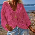 thumbnail image 2 of kaondbfi Cardigans for Stylish Women Crochet Long Sleeve Shirt Mesh Knit Tops Lightweight Summer Clothing Womens Summer Fall Fashion Bolero Shrug Tops, 2 of 7