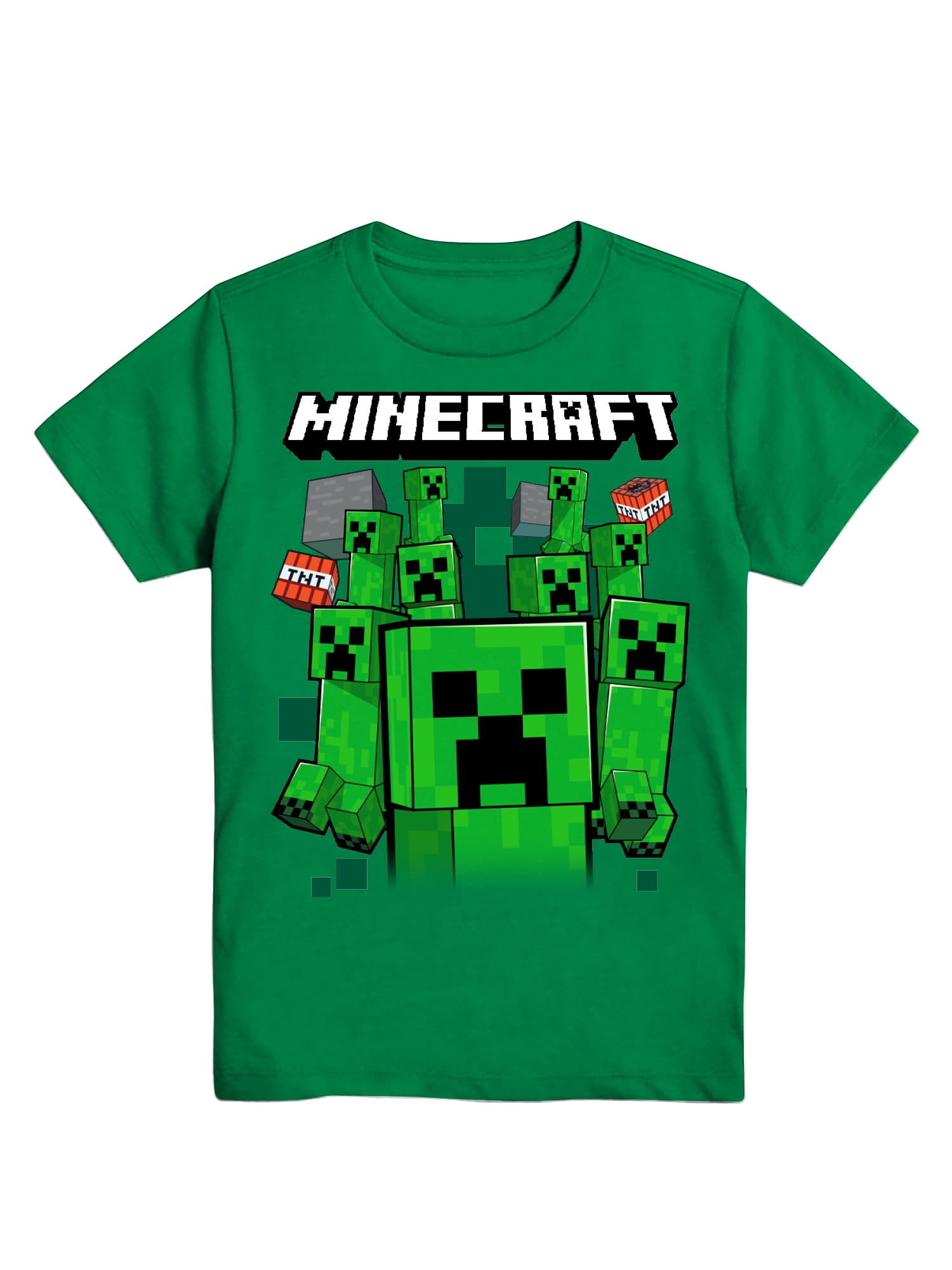 Minecraft, Boys' & Big Boys' Graphic T-Shirt, Creepers Night, Sizes 4-18