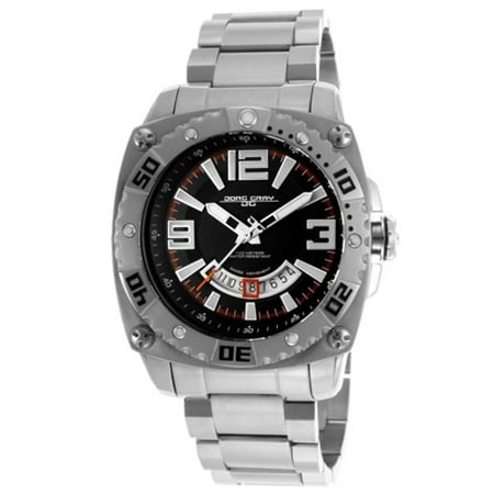 Jorg Gray Men's JORGGRAY-JG9800-21 Textured Black Dial Stainless Steel Watch