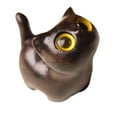thumbnail image 4 of deevoka Cat Statue Wood Figurine Mini Artwork Gift Collection Kitty Sculpture Tabletop Ornament for Hallway Housewarming Desk Bedroom D, 4 of 9