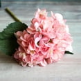 thumbnail image 1 of 7 Colors Artificial Flowers Hydrangea Bouquet for Home Wedding Party Decor Flower Arrangements, Pink, 1 of 4