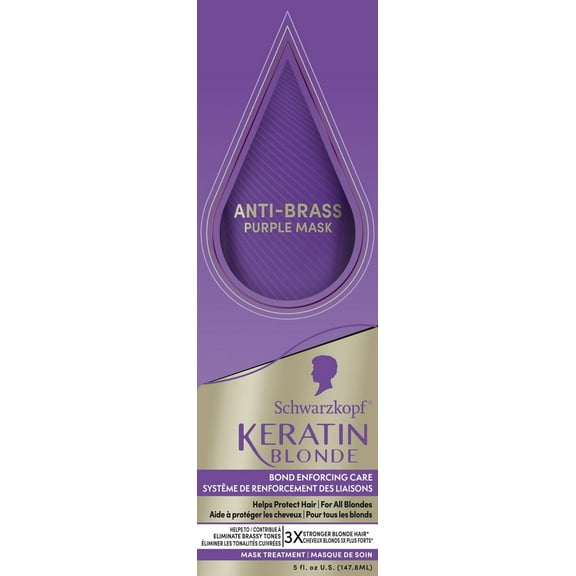 Schwarzkopf Keratin Blonde Anti Brass Purple Mask, 1 Application