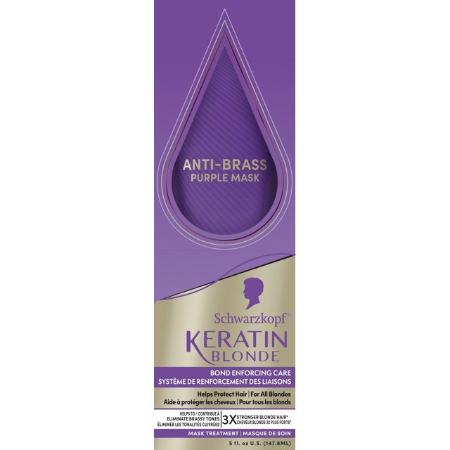 Schwarzkopf Keratin Blonde Anti Brass Purple Mask, 1 Application