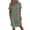Atrovirens, variant on Joernso Women's Cotton Linen Dress Casual Button Down V-neck Dress with Pockets Summer Short Sleeve Beach Sundress