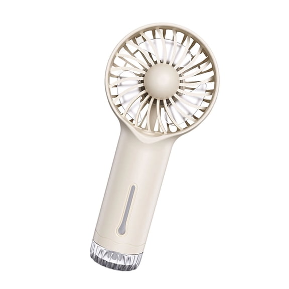 Small Hand Fan with Mist,Rechargeable Mini Cooling Device, Portable Handheld Fan, Pocket Sized Air Circulator, USB Charging Hand Fan, Lightweight Personal Ventilator for Outdoor, Light Brown