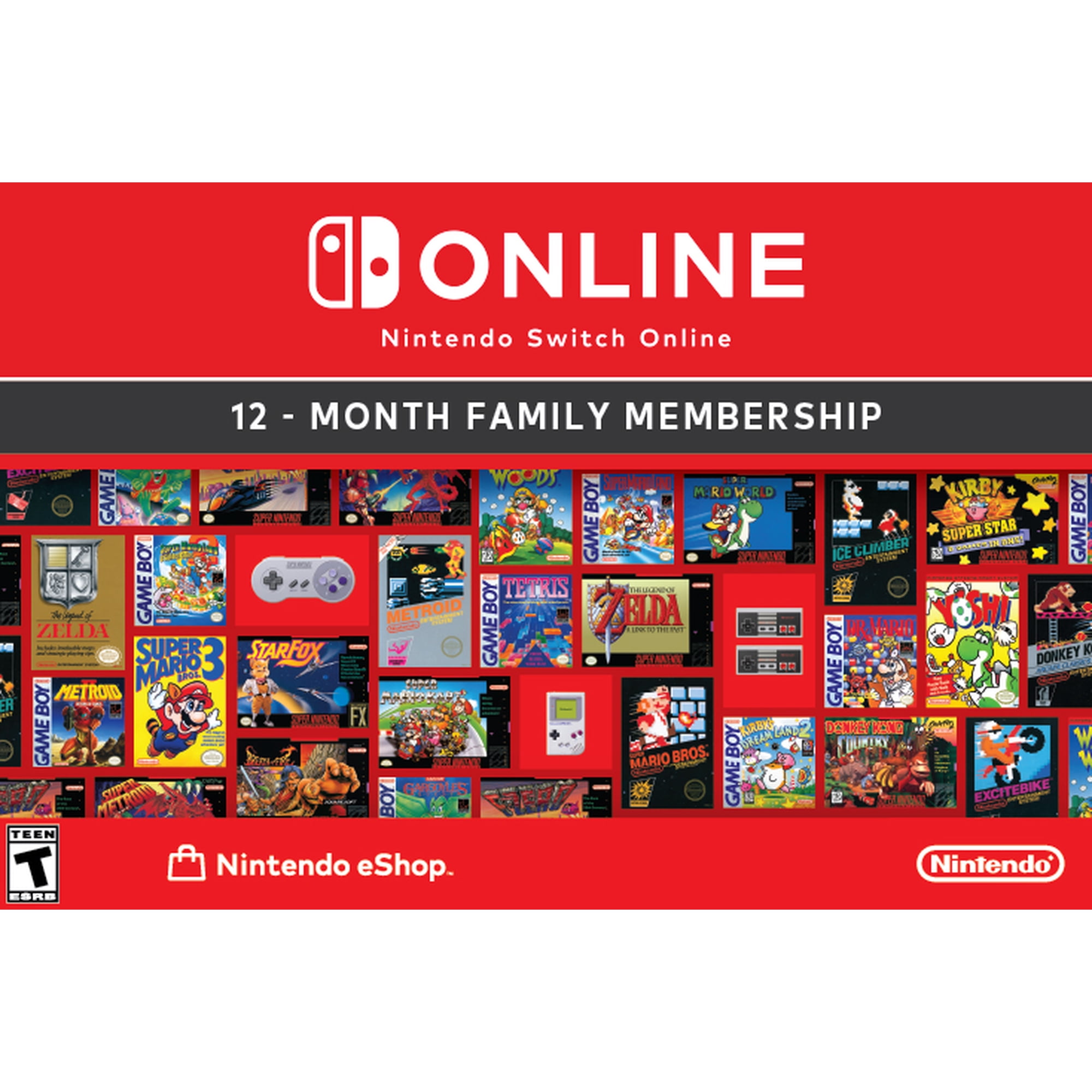 Nintendo Switch Online 12 Month Family Membership eGift Card [Digital]