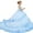Blue, variant on Lace Appliques Flower Girl Dress Sleeveless Tulle Pageant Gown for Wedding First Communion Party Princess Ball Gown (No Petticoat)