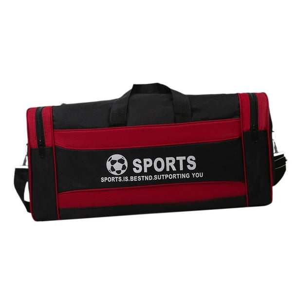 El bolso de lona del viaje lleva en el bolso de mano el bolso del fin de semana para el entrenamiento del ejercicio al aire libre Rojo