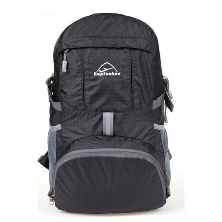 - Hopsooken 30L Lightweight Travel Backpack Waterproof Packable Sport Hiking Daypack(black)