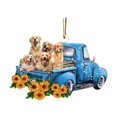 thumbnail image 2 of Car Dog Sunflower Truck Car Rearview Mirror Pendant Creative Pendant Decoration, 2 of 5