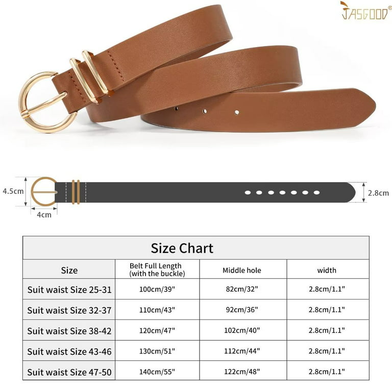 JASGOOD Women's Leather Belts for Jeans Pants Dress Fashion Ladies Waist  Belt with Gold Buckle : : Clothing, Shoes & Accessories