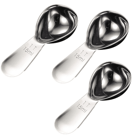

3 Pack Coffee Scoop Stainless Steel Tablespoons for Coffee or Baking Silver Small