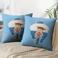 thumbnail image 4 of LALILO Throw Pillow Covers Father Bicycle With Happy Father Day Greeting Cushion Cover 18" x 18", 2 Pack, 4 of 6