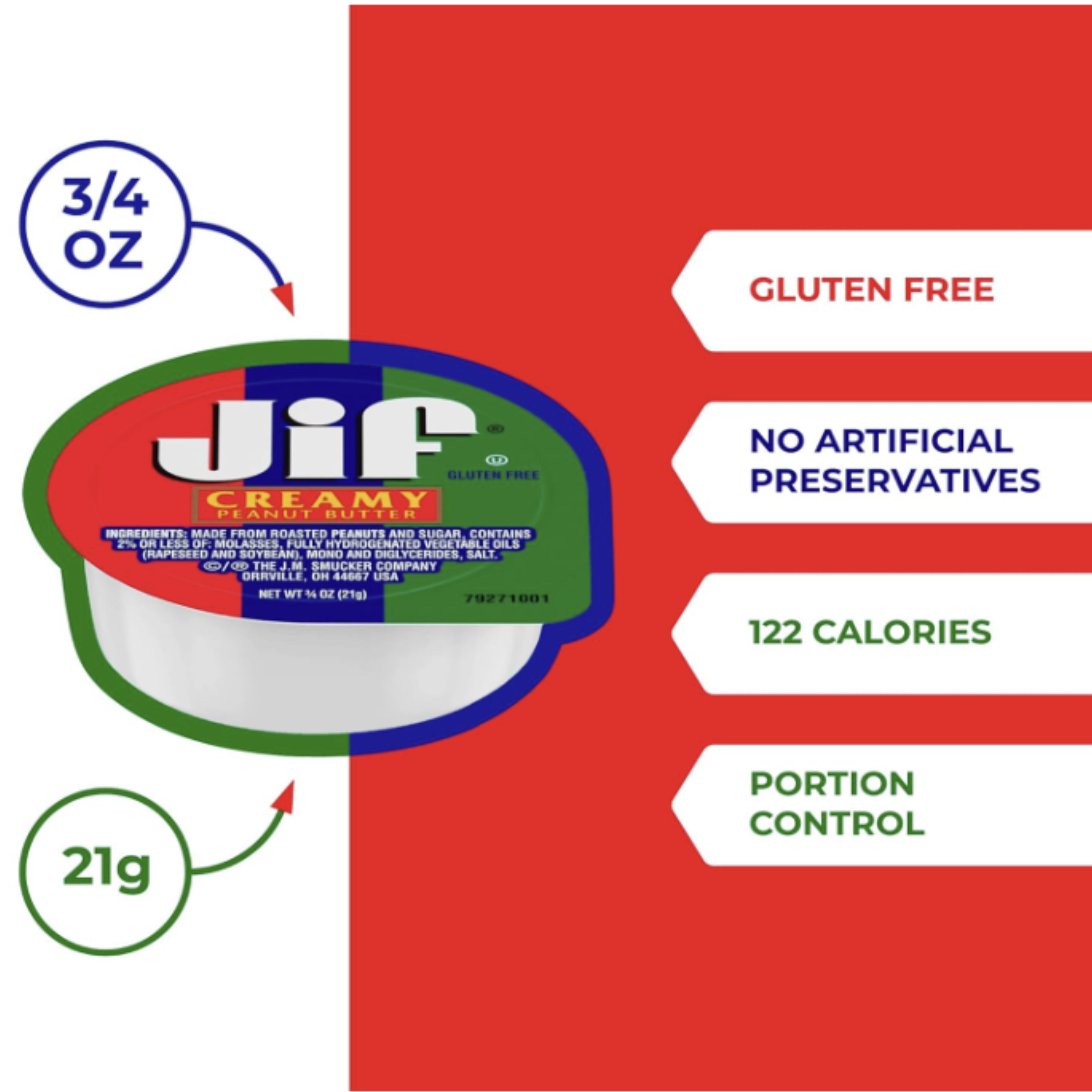 Smucker's and JIF TO GO - 50 Count Single Serve Jelly, Jam, Marmalade & Peanut Butter Cups – Travel Size Breakfast Spreads – Variety Pack for Lunchboxes, Hotels, Schools & To-Go Meals