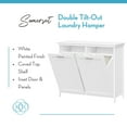 thumbnail image 4 of RiverRidge Somerset Double Tilt-Out Laundry Hamper Cabinet with Cloth Storage Bags - White, 4 of 7