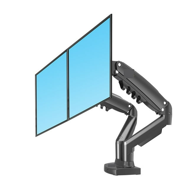 F160 Gas Spring 360 Degree Desktop 17"-27" Dual Monitor Holder Arm With USB3.0 Monitor Mount Bracket Load 2-9kg Each ,Easy to Use
