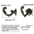 thumbnail image 2 of Ganchos para cortinas de ventana Uxcell, ganchos de ropa, ganchos de pared duraderos, 2 piezas de aleación de zinc tono bronce, 2 of 7