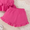 thumbnail image 6 of TOWED22 Toddler Girls Summer Sets 2 Piece Lovely Tank Tops Sleeveless Shorts Clothing Outfits Adorable(Hot Pink,6-9 M), 6 of 6