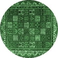 thumbnail image 1 of Ahgly Company Indoor Round Persian Emerald Green Traditional Area Rugs, 4' Round, 1 of 4