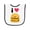 White and Black, variant on Inktastic I Love Cheeseburgers Baby Terry Cloth Bib