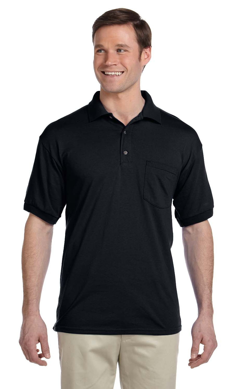 Gildan - The Gildan Adult 6 oz, 50/50 Jersey Polo Shirt with Pocket ...