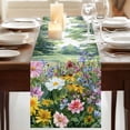 thumbnail image 3 of Table Runners 90 Inches Long Dress Scarves, Colorful Floral Spring Farmhouse Coffee/Dining/Kitchen Table Runner for Living Room, Daisy Green Forest Pastoral 13x90 Inch, 3 of 9