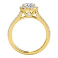 thumbnail image 3 of Mauli Jewels Engagement Rings for Women 3/4 Carat Halo Engagement Diamond Ring Crafted 4 prong 14k Solid Yellow Gold, 3 of 7