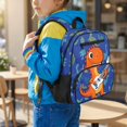 thumbnail image 3 of Jeiento Cute Dinosaur 13.5 Inch Kids Toddler Bookbag, Preschool Backpack with Dual Carry Options, Multi-Compartment School Bag for Boys Girls Daycare Travel, 3 of 7