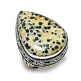 thumbnail image 2 of Natural Dalmation Jasper Gemstone Handmade 925 Sterling Silver Ring Size 10, 2 of 2