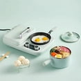 thumbnail image 3 of Bear All-in-1 Breakfast Station with Sandwich/Bread/Egg/Waffle/Hamburger Maker, Soup/Milk/Congee Boiler - Green, 3 of 6