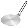 thumbnail image 1 of Placa difusora de calor para estufa de gas de 8 pulgadas con mango plegable, tono plateado, 1 of 4