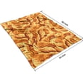 thumbnail image 4 of Throw Blanket for Teens Boys Girls and Adults Soft Warm Cozy Funny Food Midweight Flannel Blankets for Couch Sofa Bed Camping Travel Home Decor (Chicken Nuggets, inch) Chicken Nuggets, 4 of 7